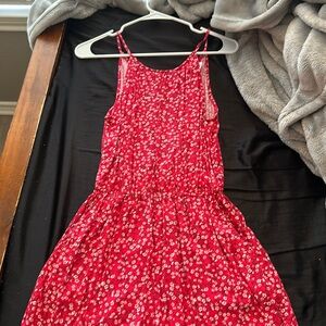 Old navy romper red and white floral design.